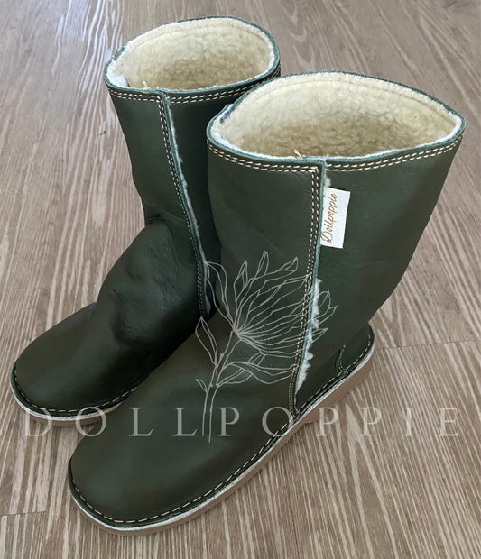 Snugg boots Olive green (IN STOCK)